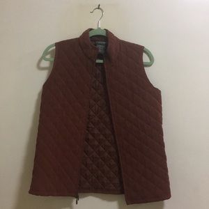 Dark Orange Quilted Vest